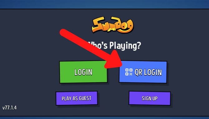 QR login button