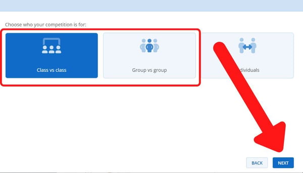 competition class or group