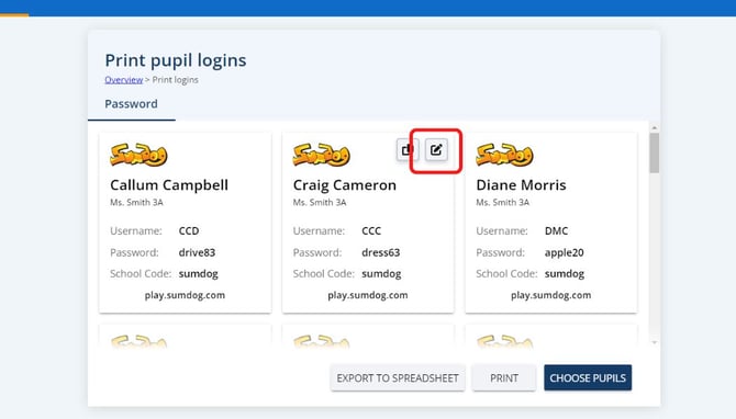 edit login card