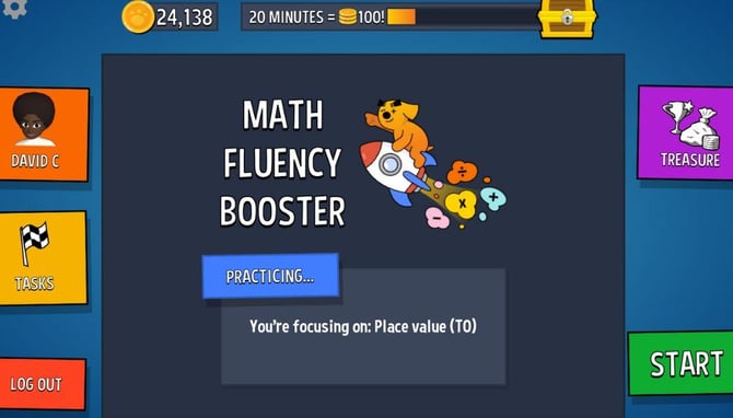 fluency on student dashboard