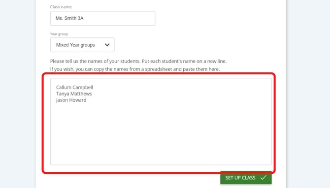 new class student names