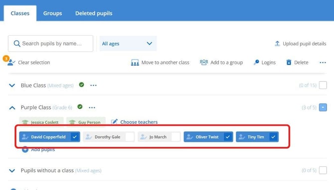 select pupils